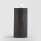 BATTERY OPERATED CANDLE, WITH FLAME, DARK GREY, WITH TIMER, 7x15cm 147-15116