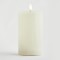 BATTERY OPERATED CANDLE, WITH FLAME, WHITE, WITH TIMER, 7x12,5cm 147-15118