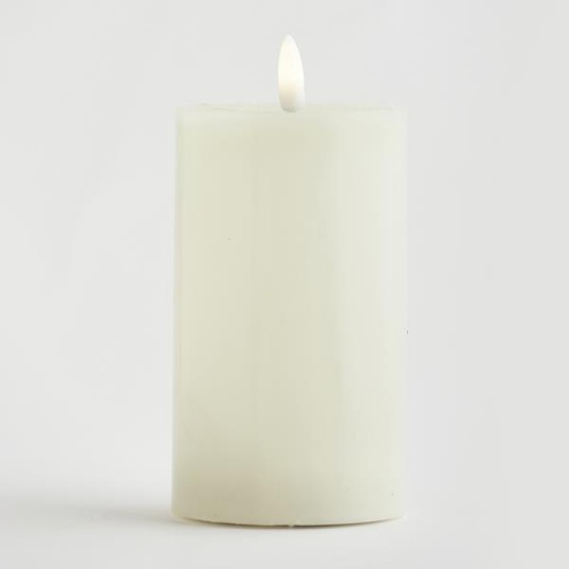 BATTERY OPERATED CANDLE, WITH FLAME, WHITE, WITH TIMER, 7x12,5cm 147-15118 BATTERY OPERATED CANDLE, WITH FLAME, WHITE, WITH TIMER, 7x12,5cm 147-15118
