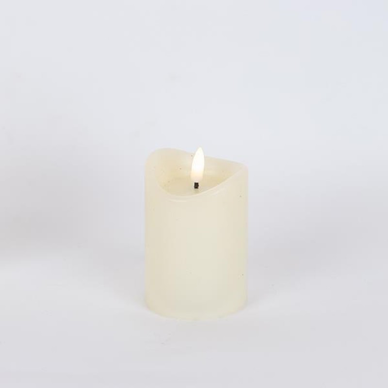 BATTERY OPERATED CANDLE, WITH FLAME, WHITE WITH TIMER, 7x10cm 147-15120 BATTERY OPERATED CANDLE, WITH FLAME, WHITE WITH TIMER, 7x10cm 147-15120