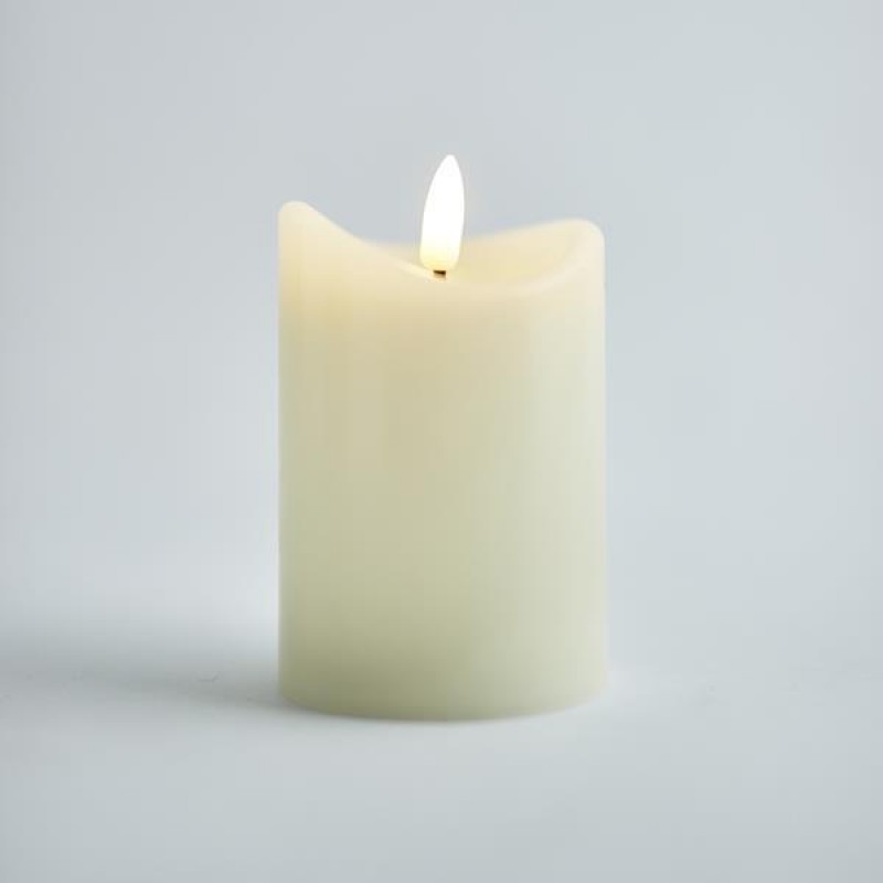 BATTERY OPERATED CANDLE, WITH FLAME, WHITE WITH TIMER, 7x15cm 147-15122 BATTERY OPERATED CANDLE, WITH FLAME, WHITE WITH TIMER, 7x15cm 147-15122