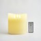 BATTERY OPERATED CANDLE, WITH FLAME, WHITE WITH TIMER, WITH REMOTE CONTROLLER, 15x15cm 147-15123