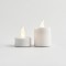 BATTERY LED CANDLE LIGHT, WHITE, PLASTIC, SET 16PCS, WITH FLAME EFFECT, BATTERIES INCLUDED 3,8x4,7, 3,8 x 6cm 147-15124