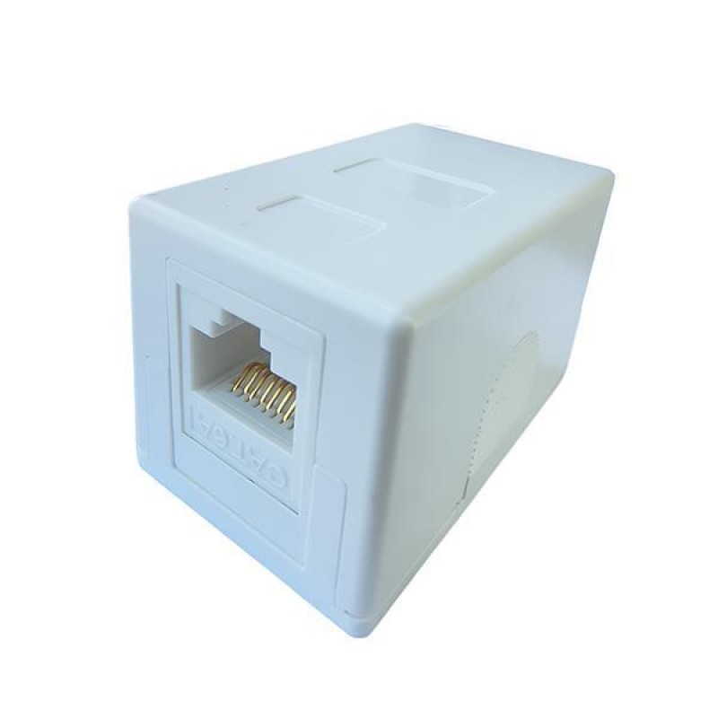 КОНТАКТ С ГНЕЗДО ЗА ТЕЛЕФОН И RJ45 КАТ.6A ЗА ВЪНШЕН МОНТАЖ