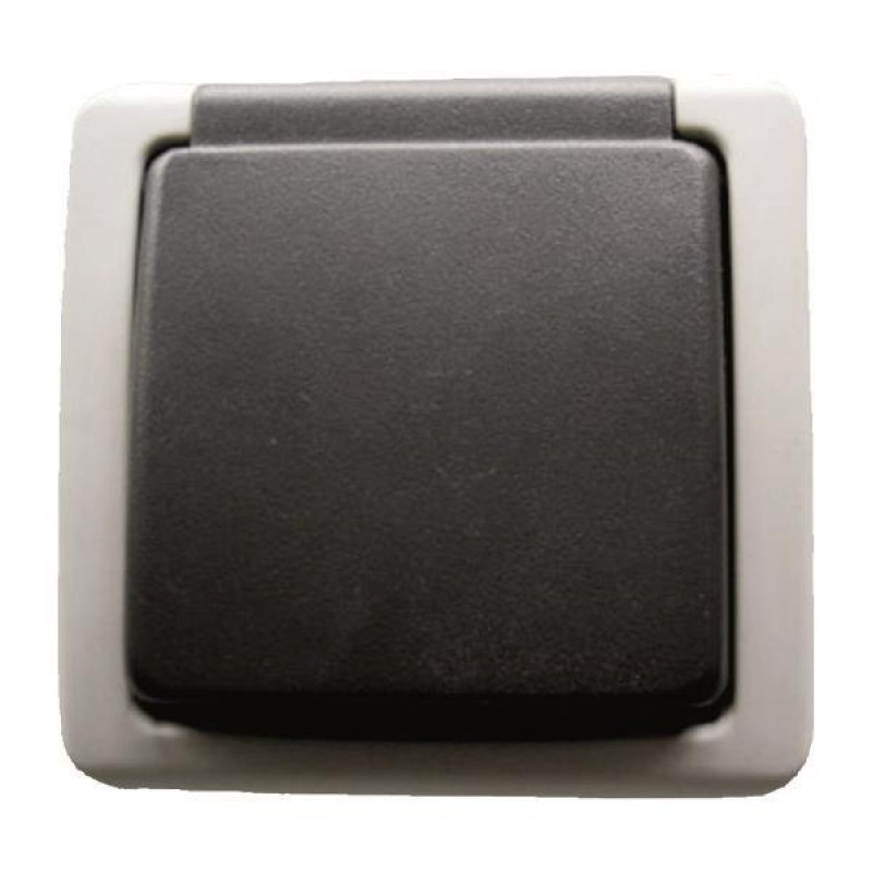 ВЛАГОЗАЩИТЕН КОНТАКТ SCHUKO С КАПАК СИВ IP54