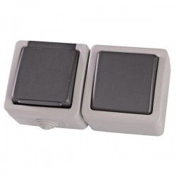 ВЪНШЕН КОНТАКТ SCHUKO С КЛЮЧ СИВ IP54 ВЪНШЕН КОНТАКТ SCHUKO С КЛЮЧ СИВ IP54