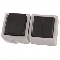 ВЪНШЕН КОНТАКТ SCHUKO С КЛЮЧ СИВ IP54 ВЪНШЕН КОНТАКТ SCHUKO С КЛЮЧ СИВ IP54