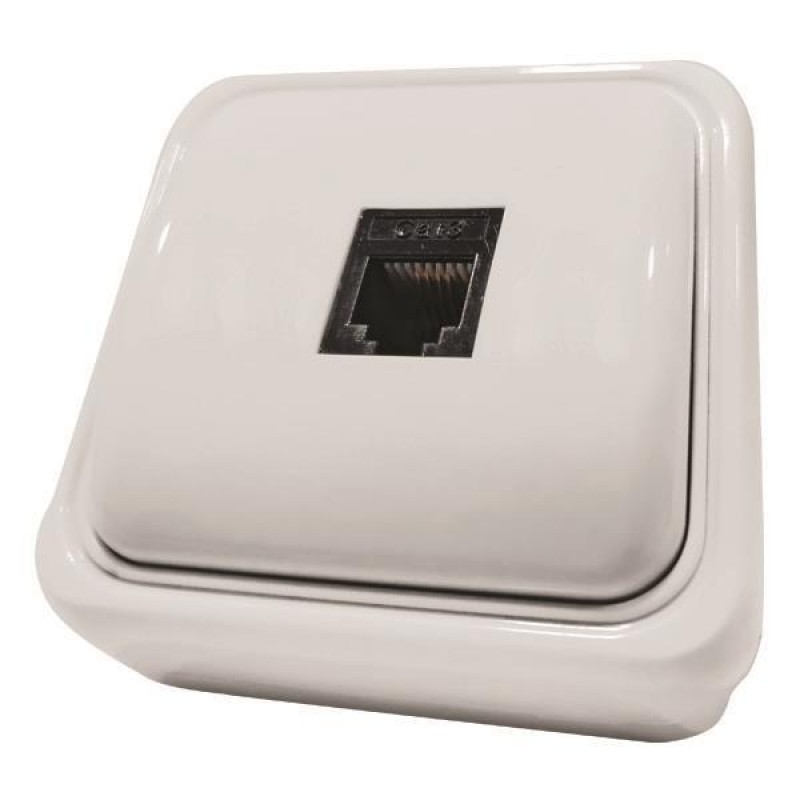 КОНТАКТ RJ11 6P4C БЯЛ IP20