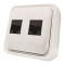 ДВОЕН КОМПЮТЪРЕН КОНЕКТОР RJ45 БЯЛ IP20