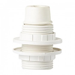 LAMPHOLDER BAKELITE WITH 2 RINGS WHITE E14 147-23008 LAMPHOLDER BAKELITE WITH 2 RINGS WHITE E14 147-23008