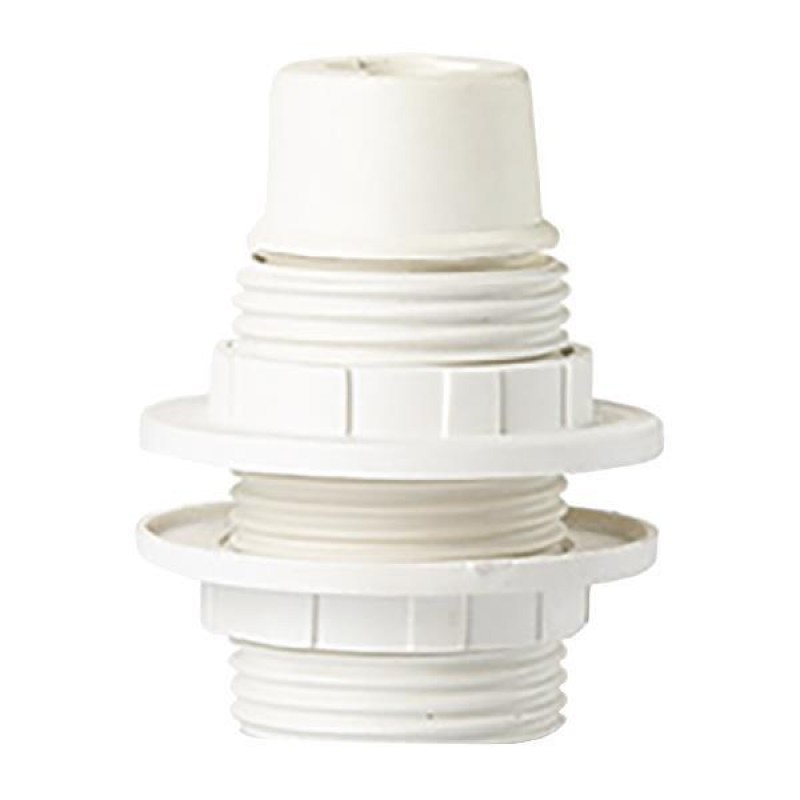 LAMPHOLDER BAKELITE WITH 2 RINGS WHITE E14 147-23008 LAMPHOLDER BAKELITE WITH 2 RINGS WHITE E14 147-23008