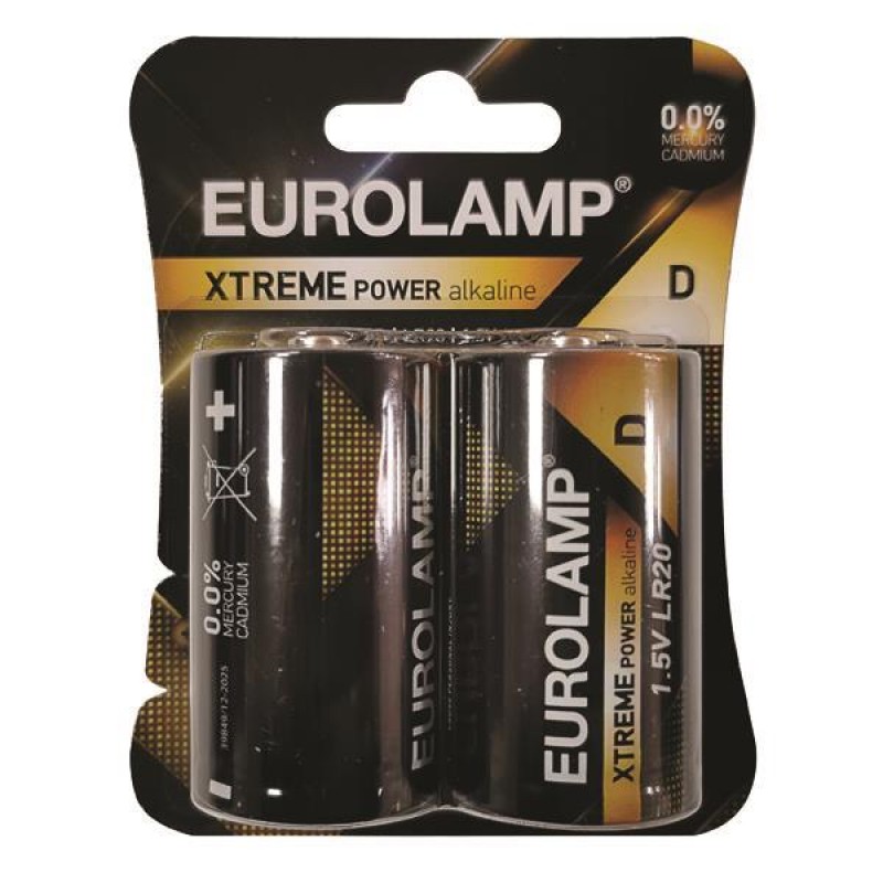 EXTREME POWER BATTERY 2pcs D (LR20) 1.5V 147-24123