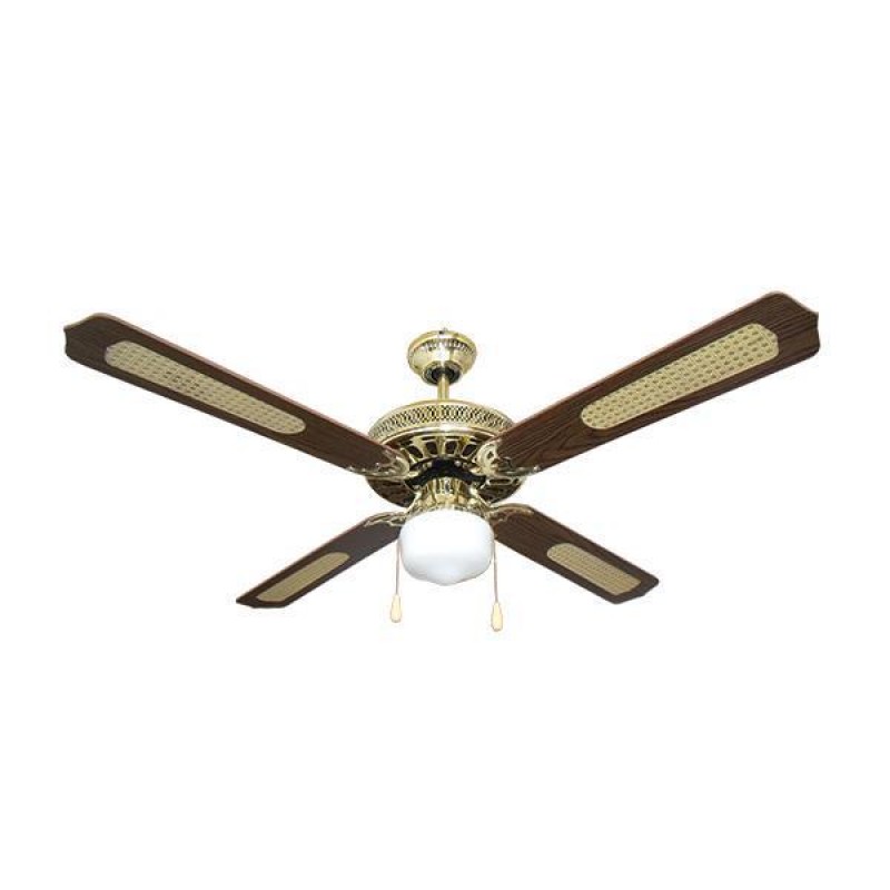 DECORATIVE FAN WITH 1 LIGHT E27 BROWN GOLD Φ132 70W 147-29001