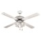 DECORATIVE FAN WITH 4 LIGHTS E27 WHITE Φ132 70W 147-29003