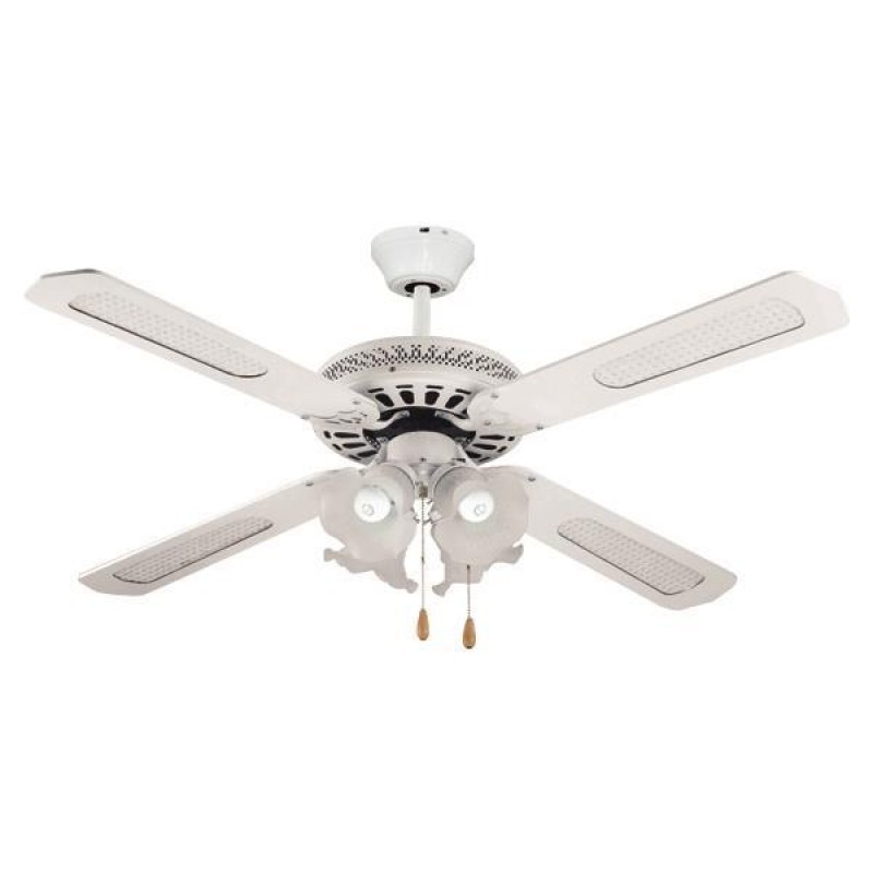 DECORATIVE FAN WITH 4 LIGHTS E27 WHITE Φ132 70W 147-29003 DECORATIVE FAN WITH 4 LIGHTS E27 WHITE Φ132 70W 147-29003