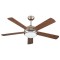 DECORATIVE FAN WITH 1 LIGHT E27 NICKEL-BROWN WITH CONTROL Φ132 70W 147-29006