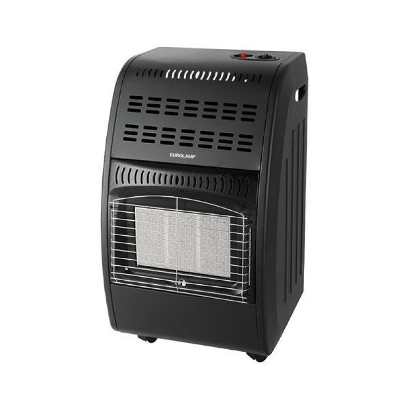 GAS HEATER BLACK 4.2KW OVAL WITH REGULATOR 147-29676