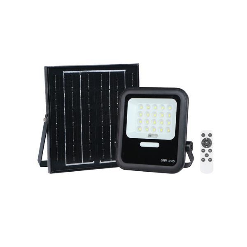 PROJECTOR LED SMD SOLAR 50W IP65 4000K BLACK PLUS 147-69570