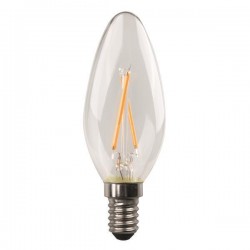 LED КРУШКА C37 С ПРЕКРЪСТЕНИ ФИЛАМЕНТИ 2.5W E14 3000K