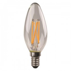 LED КРУШКА C37 С ПРЕКРЪСТОСАНИ ФИЛАМЕНТИ 6.5W E14 2700K