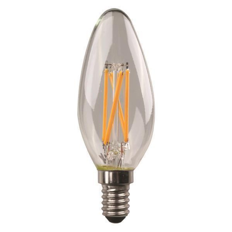 LED КРУШКА C37 С ПРЕКРЪСТЕНИ НИТКИ 6.5W E14 2700K ДИМИРАЩА