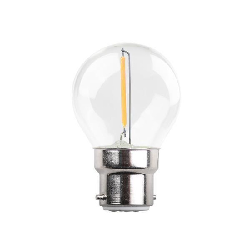 LED LAMP G45 FILAMENT 1W B22 3000K 220-240V 147-78268