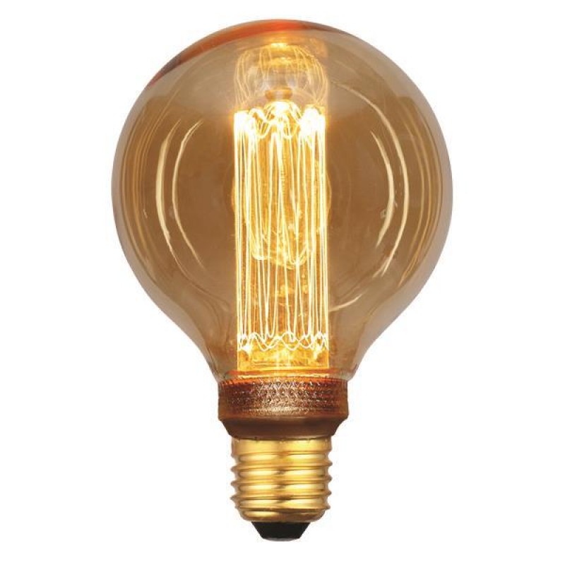 LED LAMP GLOBE G95 3,5W Ε27 2000K 220-240V GOLD GLASS DIMMABLE 147-81820