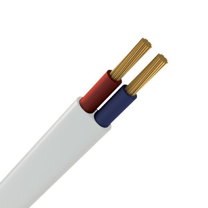 ОВАЛЕН КАБЕЛ H05V2V2-F 2X0.75MM2 БЯЛ ОВАЛЕН КАБЕЛ H05V2V2-F 2X0.75MM2 БЯЛ
