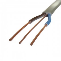КАБЕЛ ДВУЖИЛЕН ПЛОСЪК СИВ 2X6+2,5MM2 КАБЕЛ ДВУЖИЛЕН ПЛОСЪК СИВ 2X6+2,5MM2