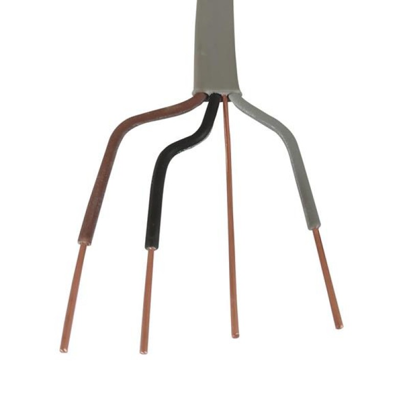 КАБЕЛ ДВУЖИЛЕН ПЛОСЪК СИВ 3X1+1MM2