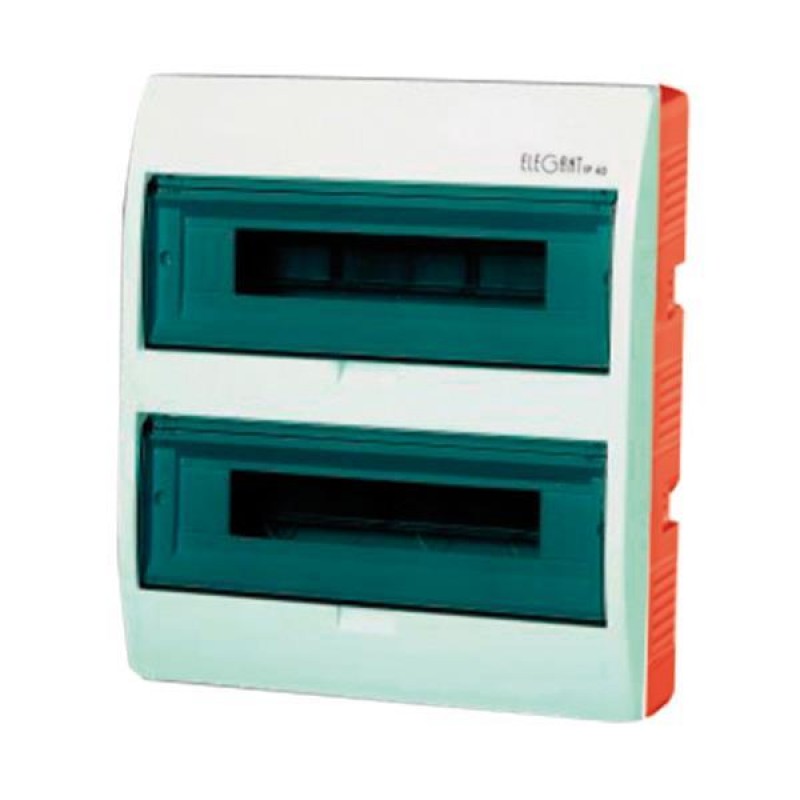 FUSE BOX FLUSH MOUNTING ELEGANT RP 2X18 IP 40 (PE+N) 151-25025