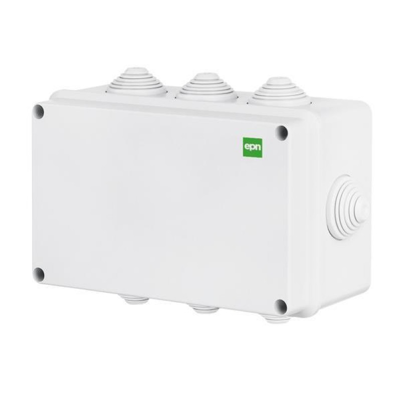 INDUSTRIAL JUNCTION BOX N/T WITH 8 GLANDS 198Χ139Χ82 IP55 151-25573