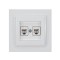 ДВОЙНА ТЕЛЕФОННА БУКСА RJ45 CAT3 БЯЛА