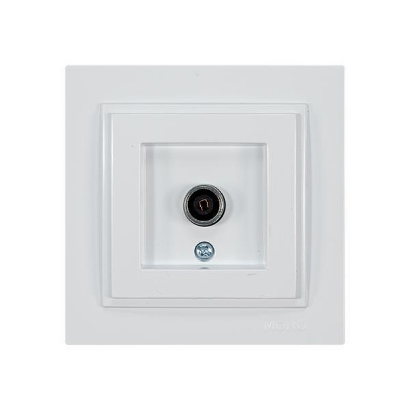 DESPINA TV SOCKET OUTLET - THROUGH LINE WHITE 152-10143
