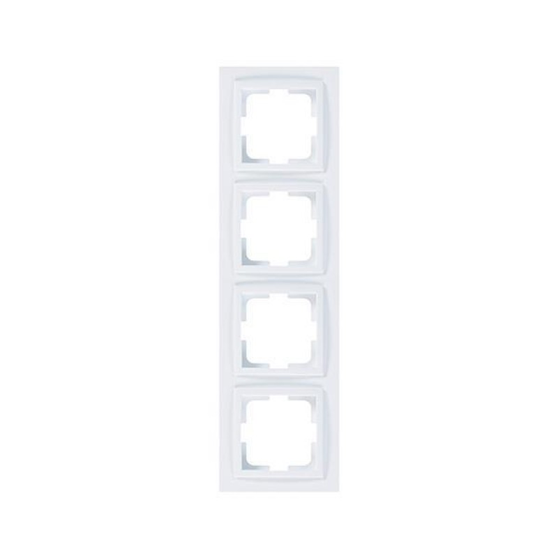 DESPINA 4 GANG FRAME WHITE 152-10183