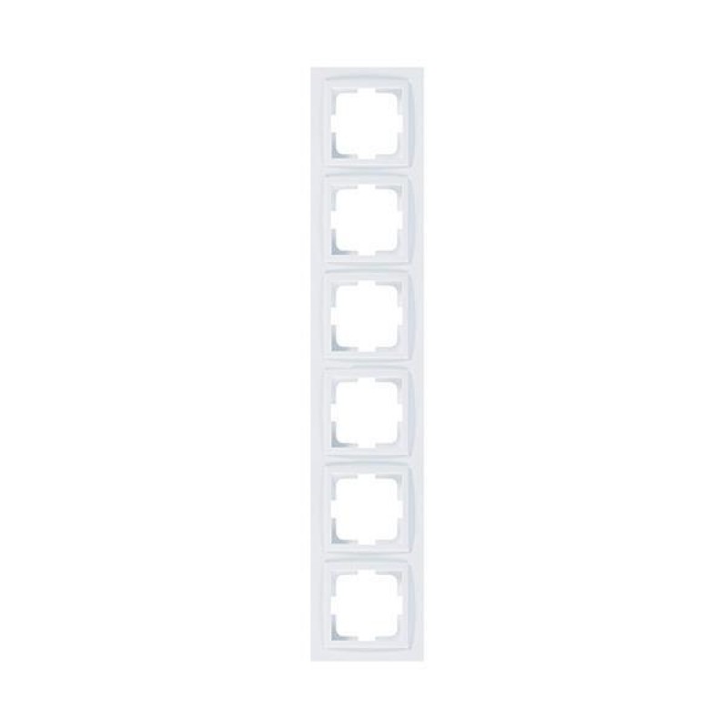 DESPINA 6 GANG FRAME WHITE 152-10185
