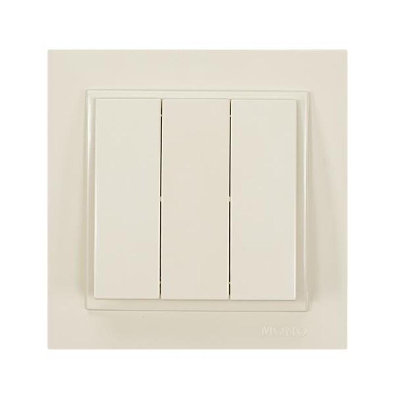 DESPINA TRIPLE SWITCH 3 GANG 1 WAY CREAM 152-10208