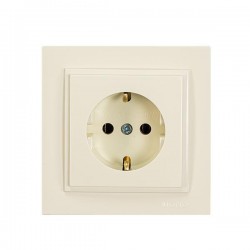DESPINA SOCKET OUTLET EARTHED CREAM 152-10230 DESPINA SOCKET OUTLET EARTHED CREAM 152-10230
