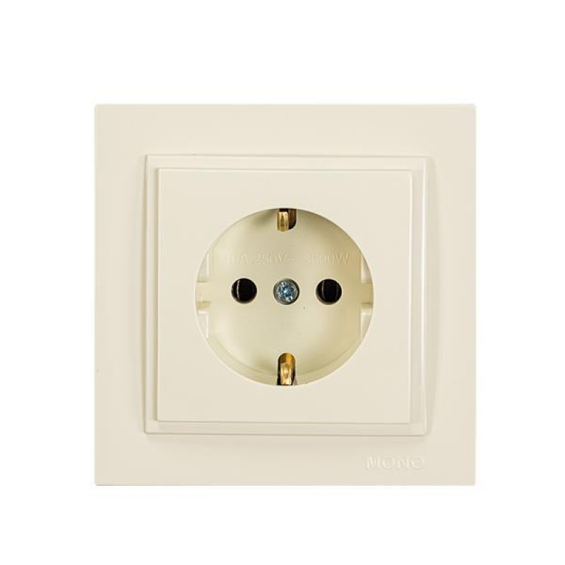 DESPINA SOCKET OUTLET EARTHED  CREAM 152-10230
