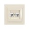 DESPINA DOUBLE NUMERIC PHONE SOCKET OUTLET RJ45 CAT3 CREAM 152-10239