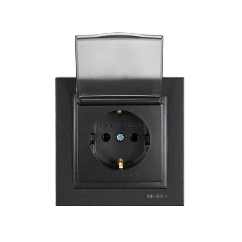 DESPINA SOCKET OUTLET EARTHED WITH PROTECTION COVER FUME 152-10333