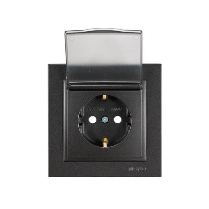 DESPINA CHILDPROOF SOCKET OUTLET EARTHED WITH COVER FUME 152-10334