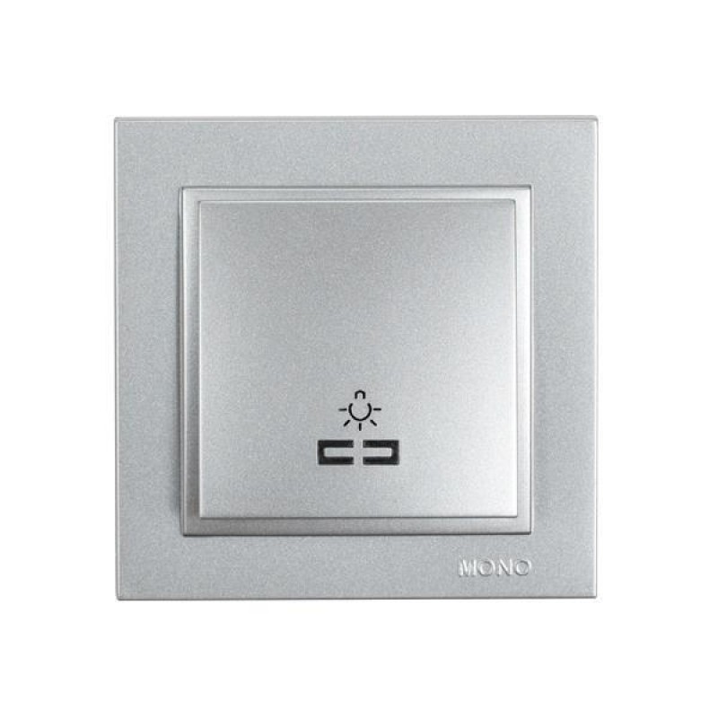 DESPINA LIGHT SWITCH ILLLUMINATED SILVER 152-10410