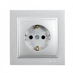 DESPINA CHILDPROOF SOCKET OUTLET EARTHED SILVER 152-10431 DESPINA CHILDPROOF SOCKET OUTLET EARTHED SILVER 152-10431