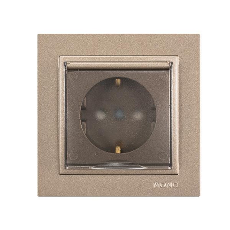 DESPINA CHILDPROOF SOCKET OUTLET EARTHED WITH COVER LIGHT FUME 152-10534