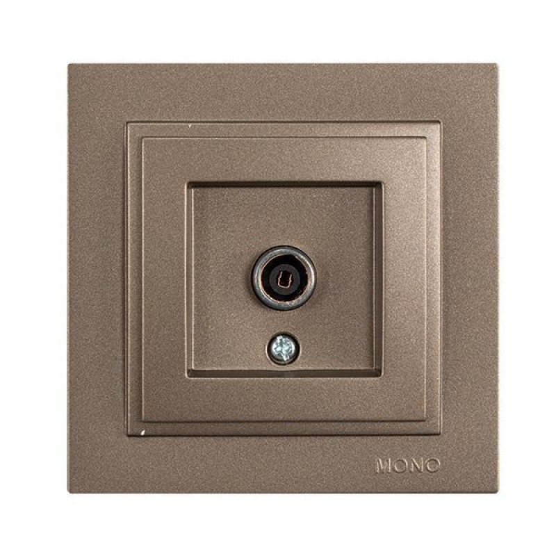 DESPINA TV SOCKET OUTLET - THROUGH LINE(8dB-12dB-18dB-20dB) LIGHT FUME 152-10543