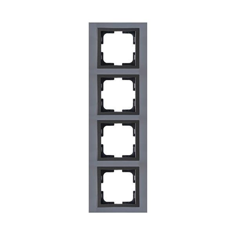 РАМКА ЗА 4 ПОСТА ХРОМ ДИМЕНСИЯ 152X81 MM РАМКА ЗА 4 ПОСТА ХРОМ ДИМЕНСИЯ 152X81 MM