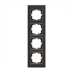 STYLE 4 GANG FRAME BLACK ALUMINIUM 152-10873 STYLE 4 GANG FRAME BLACK ALUMINIUM 152-10873