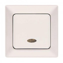 LIGHT PUSH SWITCH ILLUMINATED WHITE 152-12009 LIGHT PUSH SWITCH ILLUMINATED WHITE 152-12009