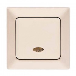 LIGHT PUSH SWITCH ILLUMINATED CREAM 152-12109 LIGHT PUSH SWITCH ILLUMINATED CREAM 152-12109